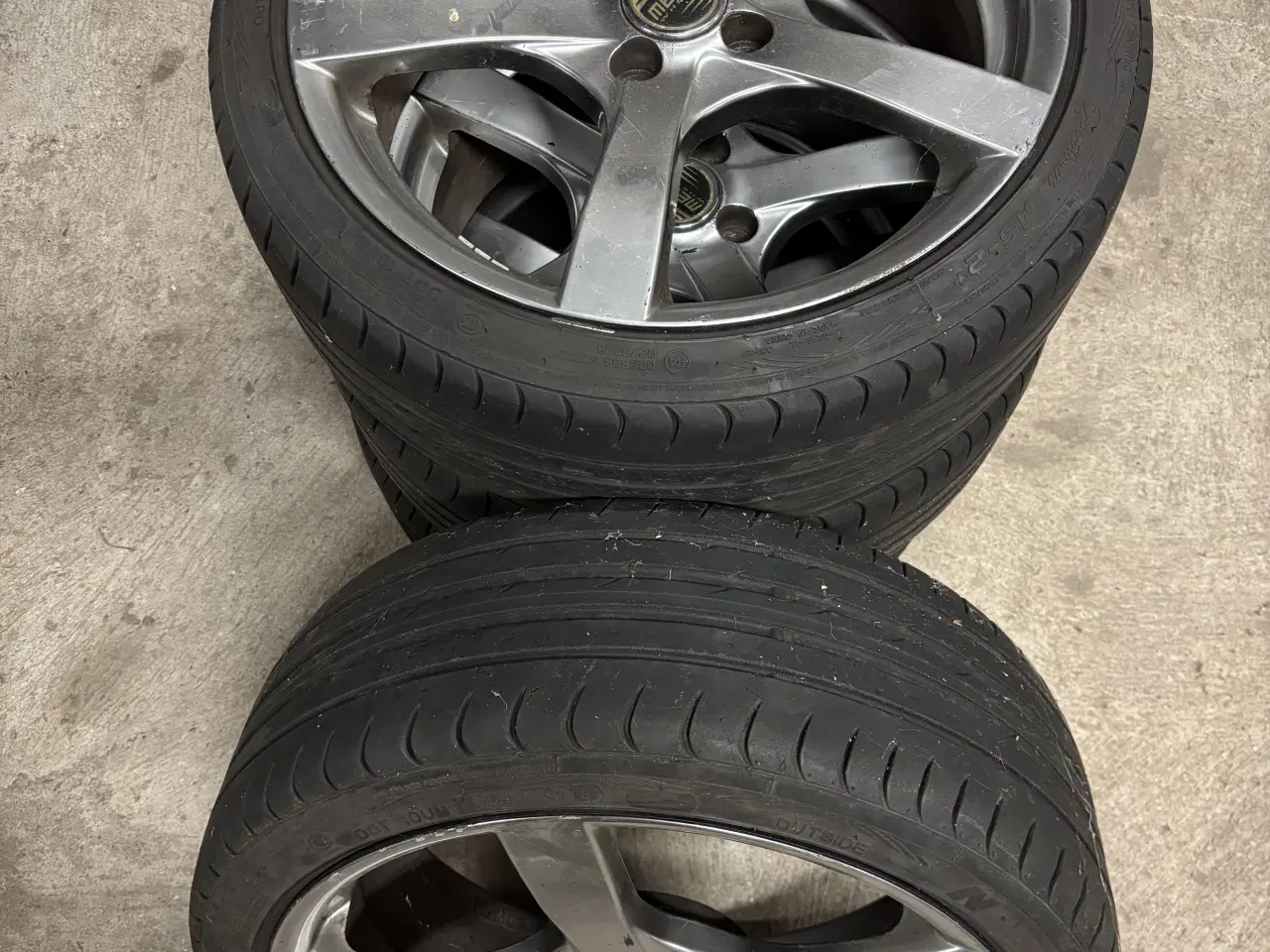 Billede 1 - 4 stk. Alufælge 4x100 med sommerdæk