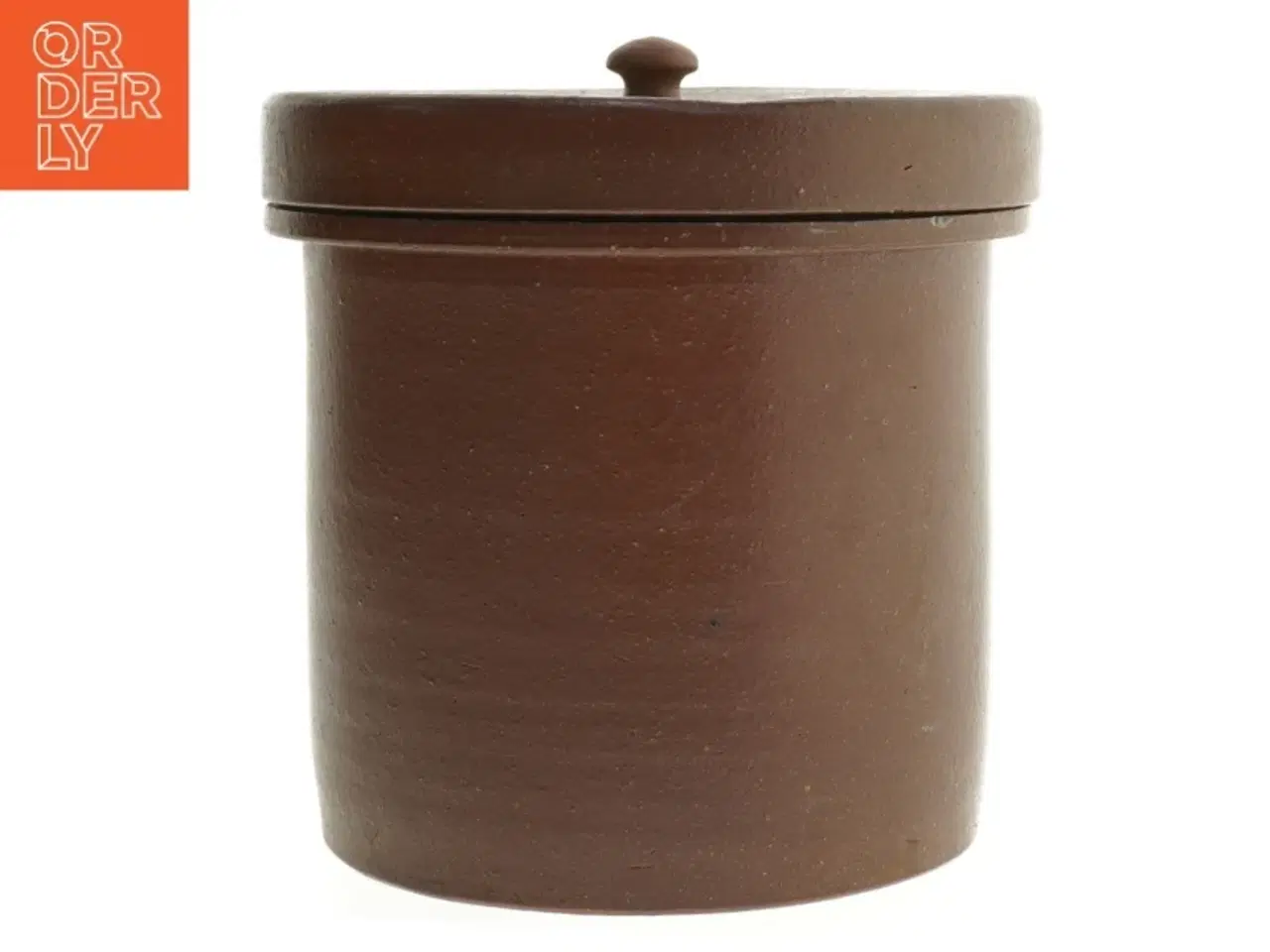 Billede 1 - Lerkrukke med låg (str. 17 cm)
