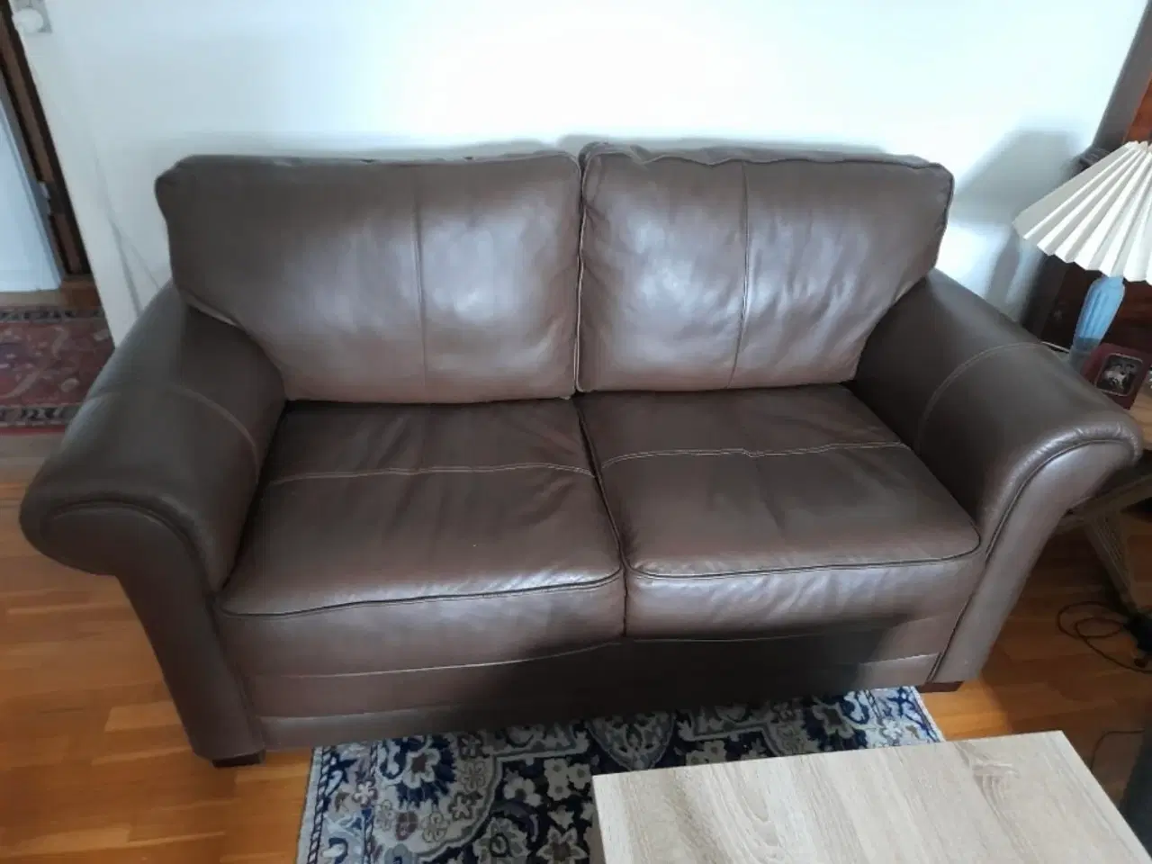 Billede 1 - Læder sofa 