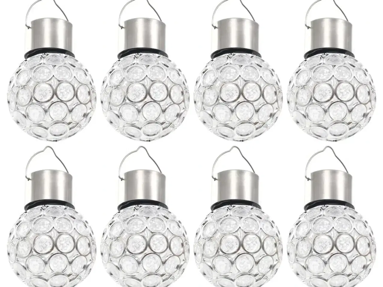 Billede 2 - Hængende LED-solcellelamper 8 stk. RGB-farver