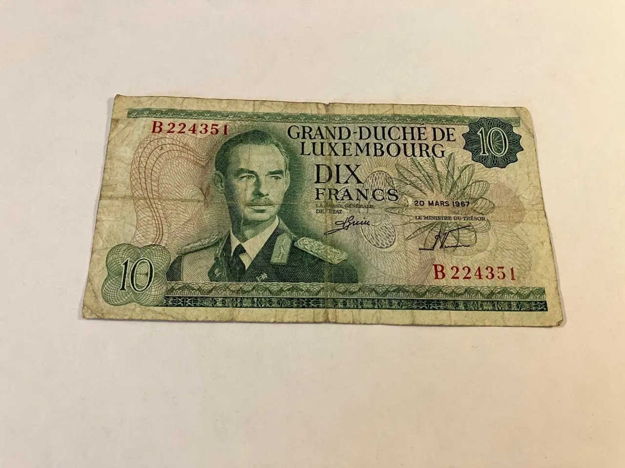 Billede 1 - 10 Francs Luxembourg 1967