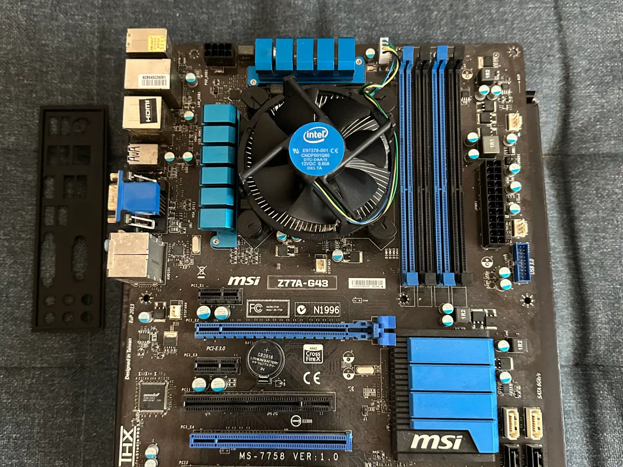 Billede 2 - MSI Z77A-G43 + i5-3470S CPU + Intel køler