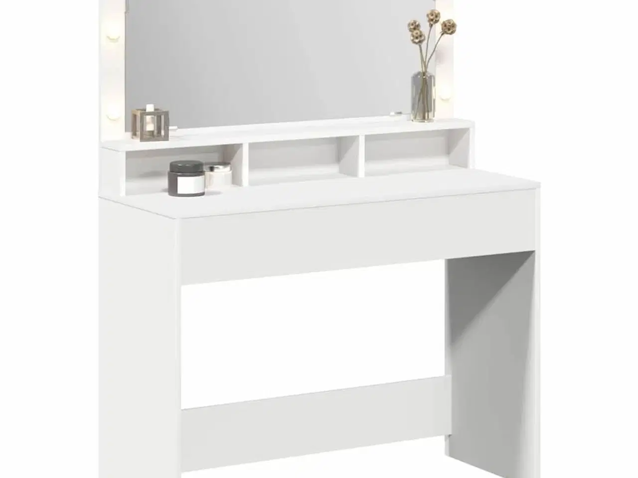 Billede 3 - Makeupbord med hylde Hvid 100 x 41 x 135 cm Konstrueret træ