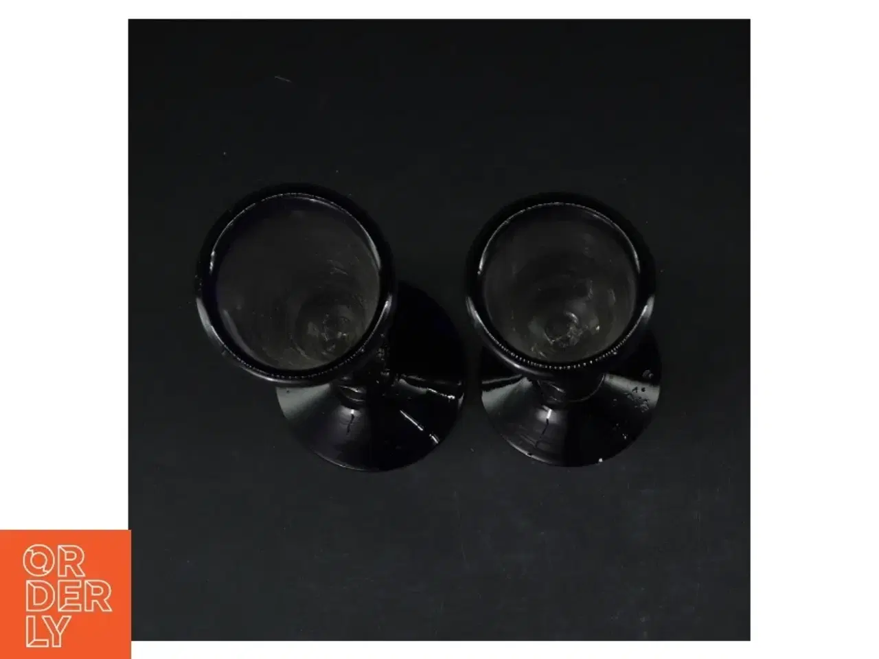 Billede 3 - champagneglas med blå kant (str. Ø. 6 cm. længde, 18 cm)
