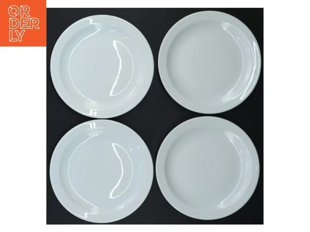 Billede 2 - Hvide porcelænstallerkener (str. 17 x 2 cm)