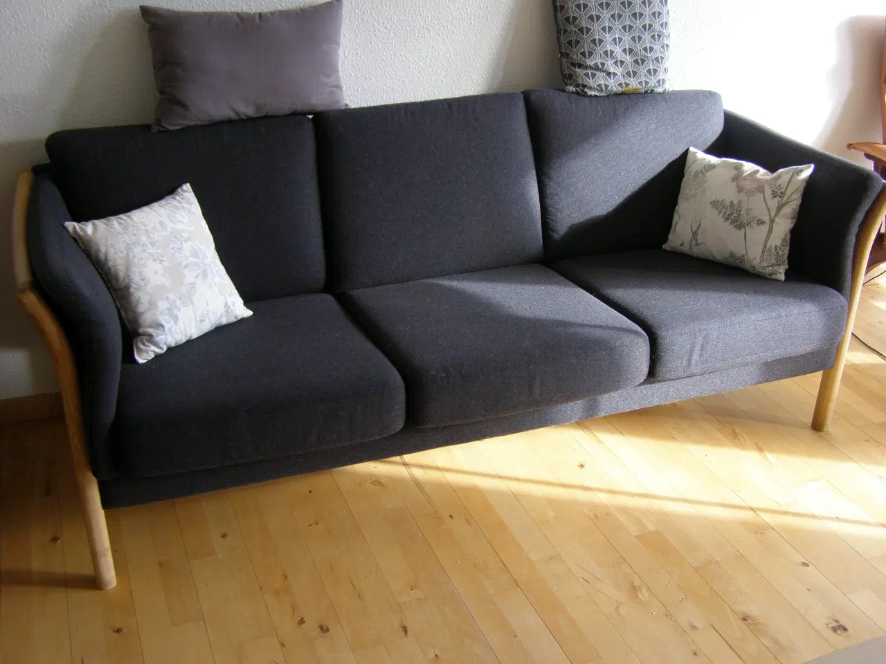 Billede 1 - 3 pers sofa i grå uld