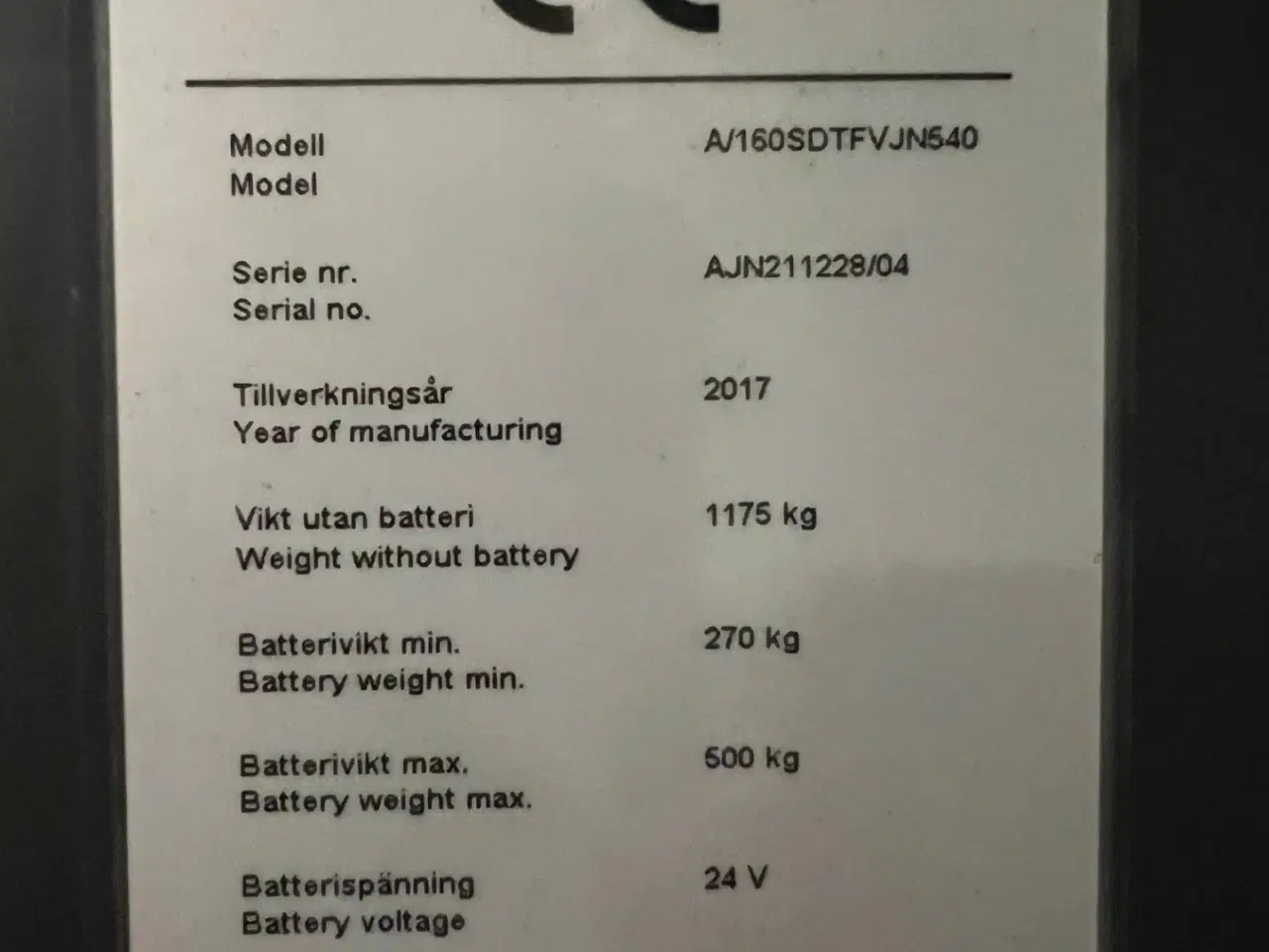 Billede 7 - Stå ind stabler. Årgang 2017. Perfekt stand. 540 c