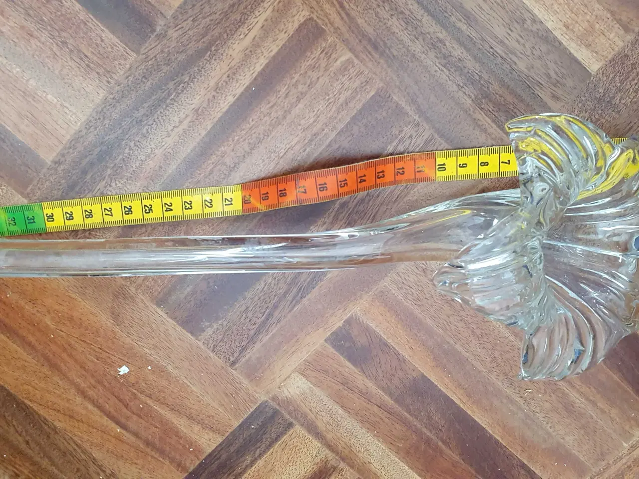 Billede 1 - Stor Liggende glasvase 