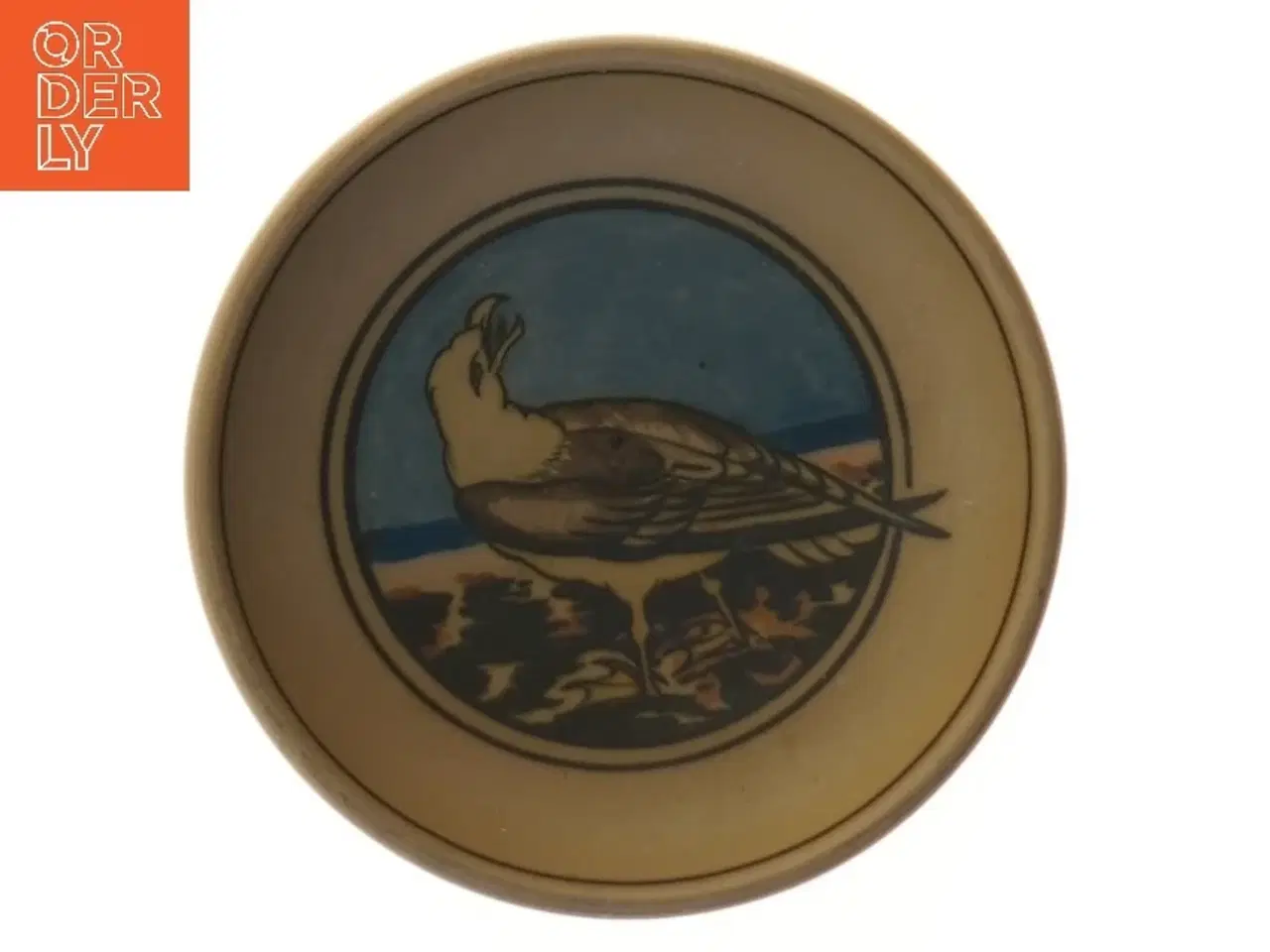 Billede 2 - Keramisk skål med fuglemotiv (str. Ø 12 cm)