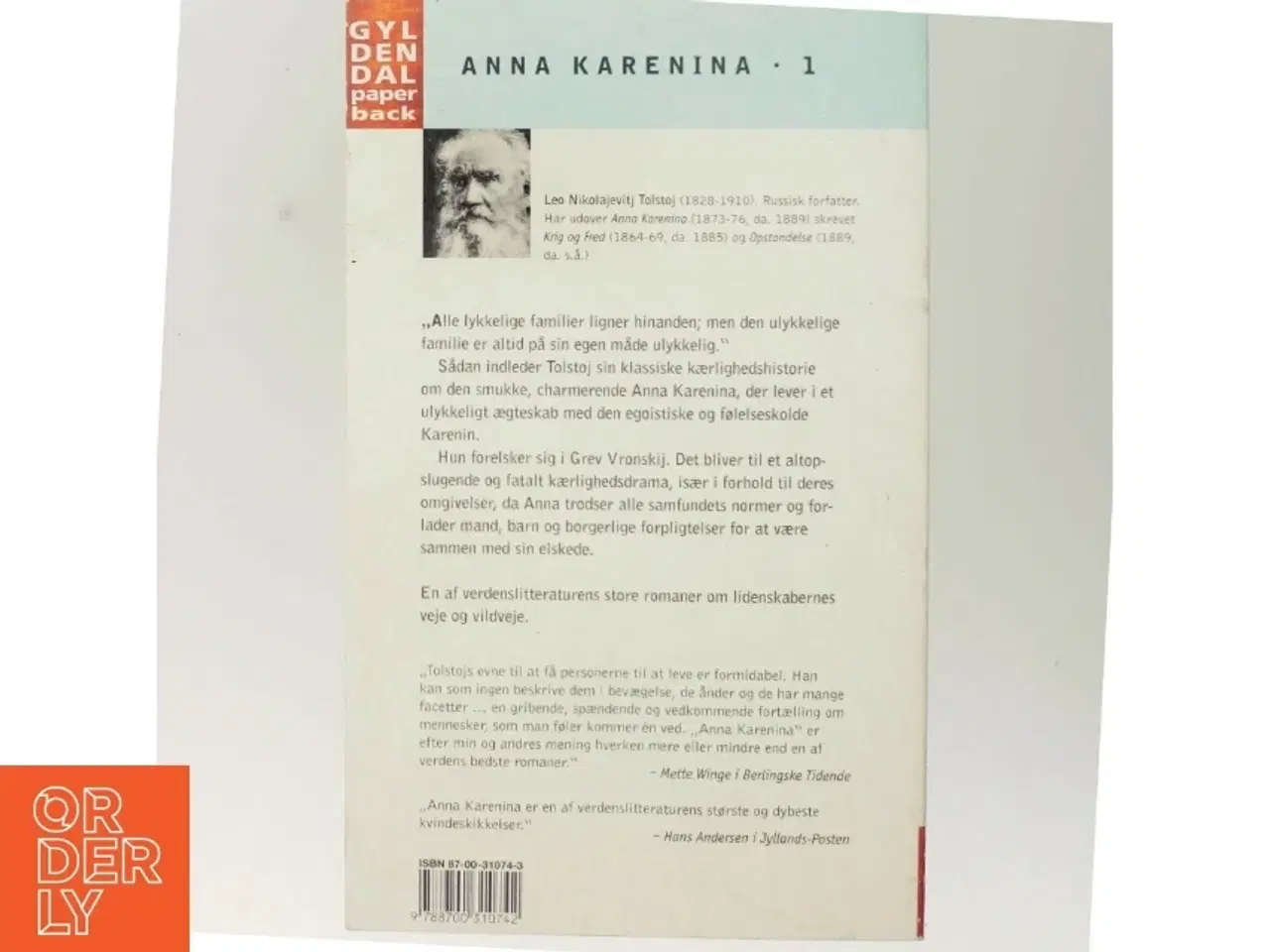 Billede 3 - Anna Karenina. Bind 1 (Ved Ejnar Thomassen, 2-binds-udgave) af Lev Tolstoj (Bog)