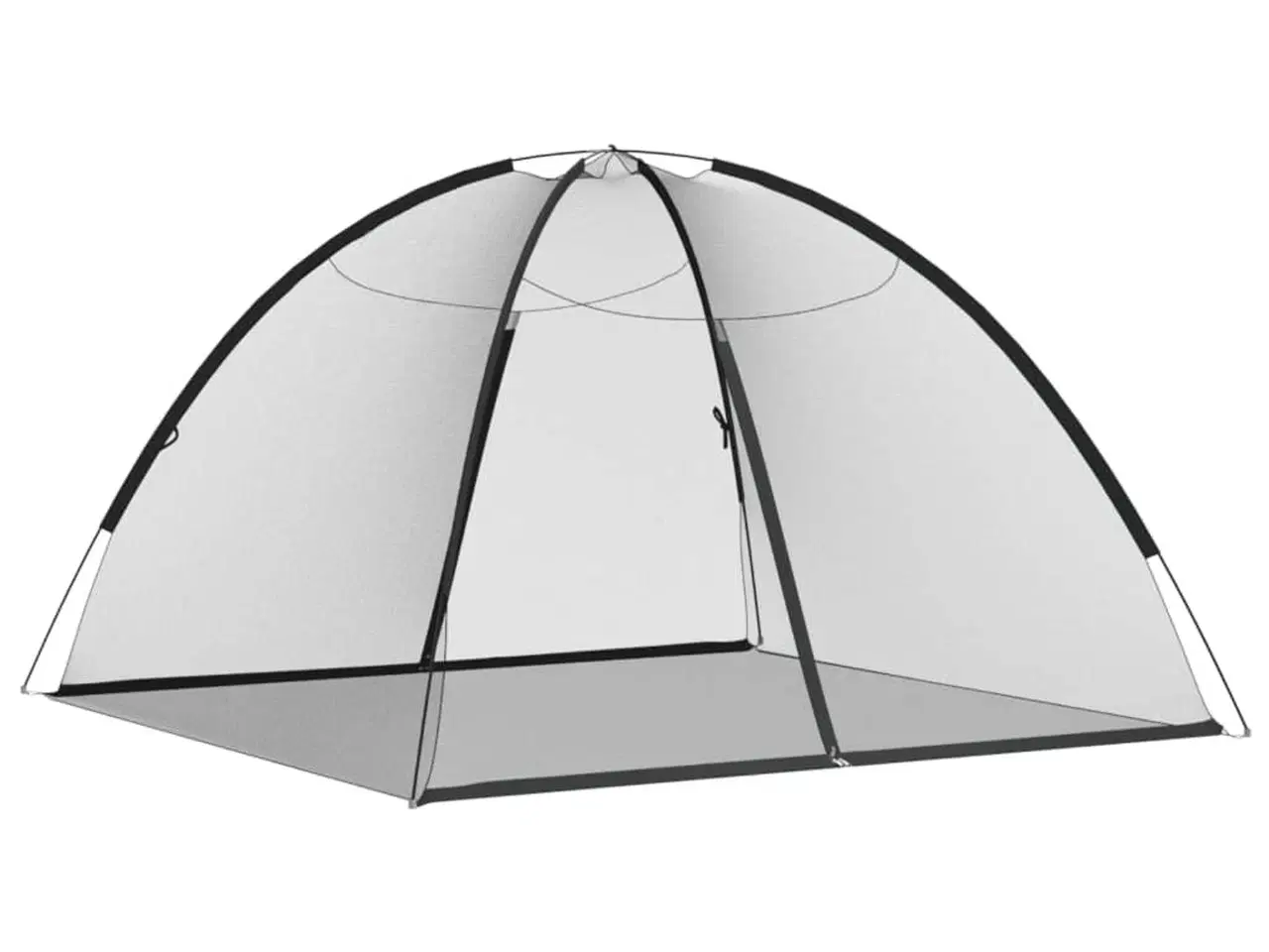 Billede 2 - Myggenet med døre 200x200x135 cm trådnet sort