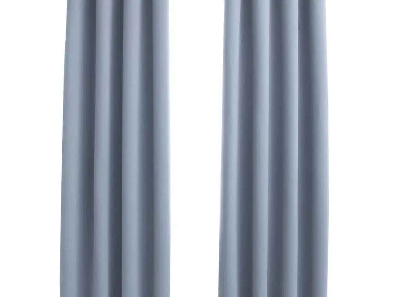 Billede 2 - Mørklægningsgardiner 2 stk. med metalringe 140 x 225 cm grå