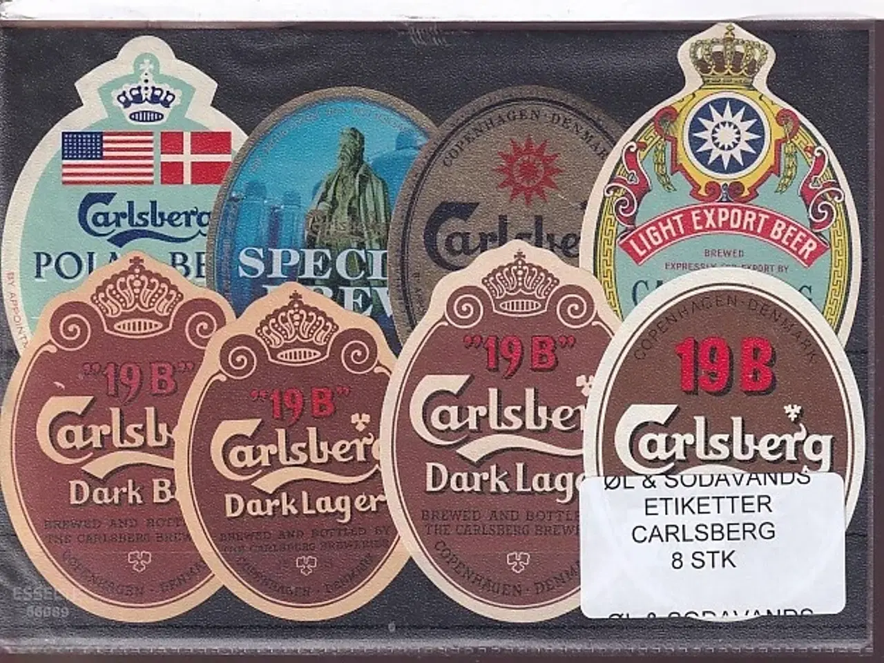 Billede 1 - Øl og Sodavands Etiketter - Carlsberg - 8 Stk.