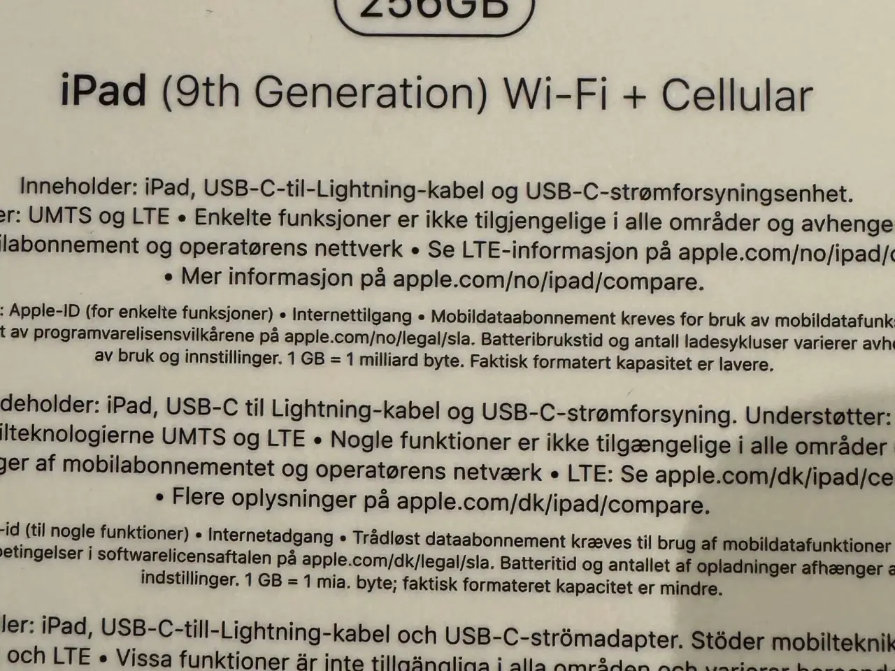 Billede 6 - iPad 9 Gen. Wifi og Cellular(SIM) 256 GB - Space G