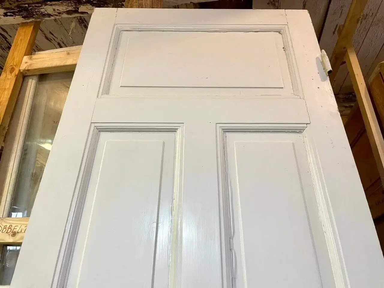 Billede 3 - Original fyldningsdør m. fire felter, u. karm