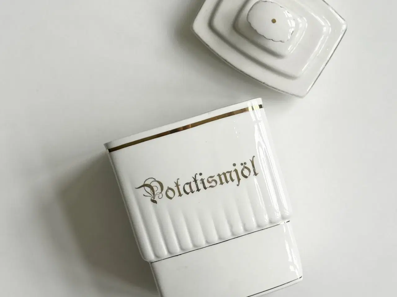 Billede 2 - Svensk fajance, køkkenkrukke: potatismjöl