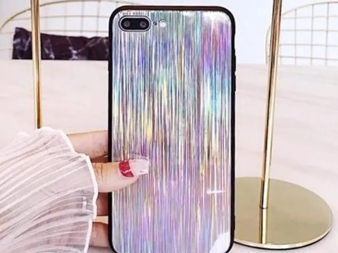 Billede 7 - Holografisk sølv cover iPhone 6 6s SE 2020 7 8 