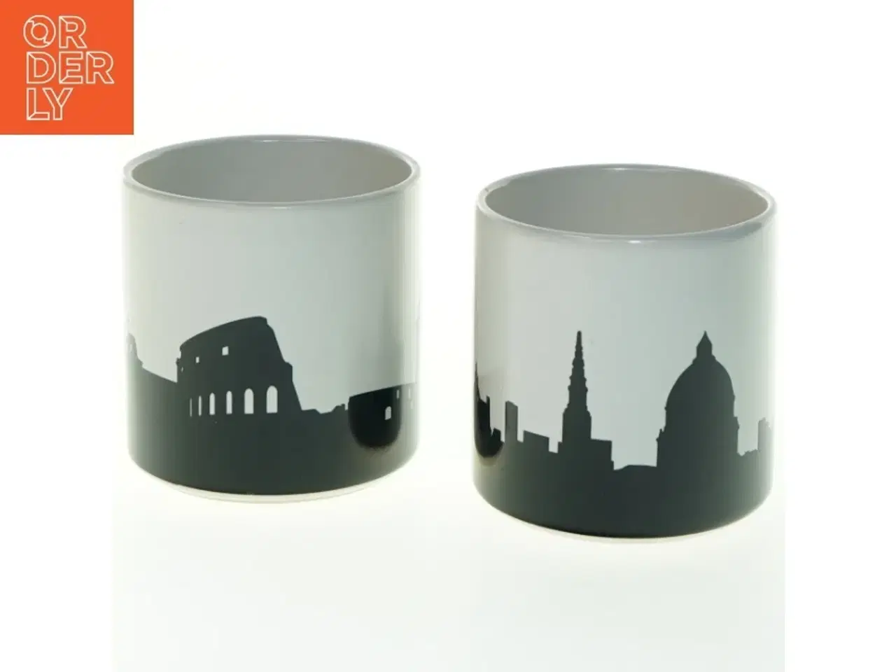 Billede 1 - Keramik opbevaringskrukker med København motiv (str. 9x9 cm)