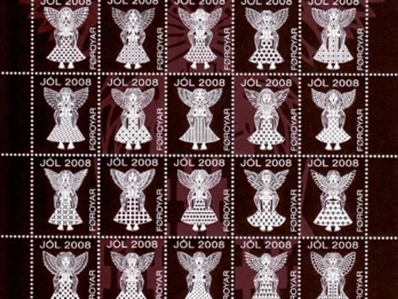 Billede 1 - Færøerne Julemærkeark 2008