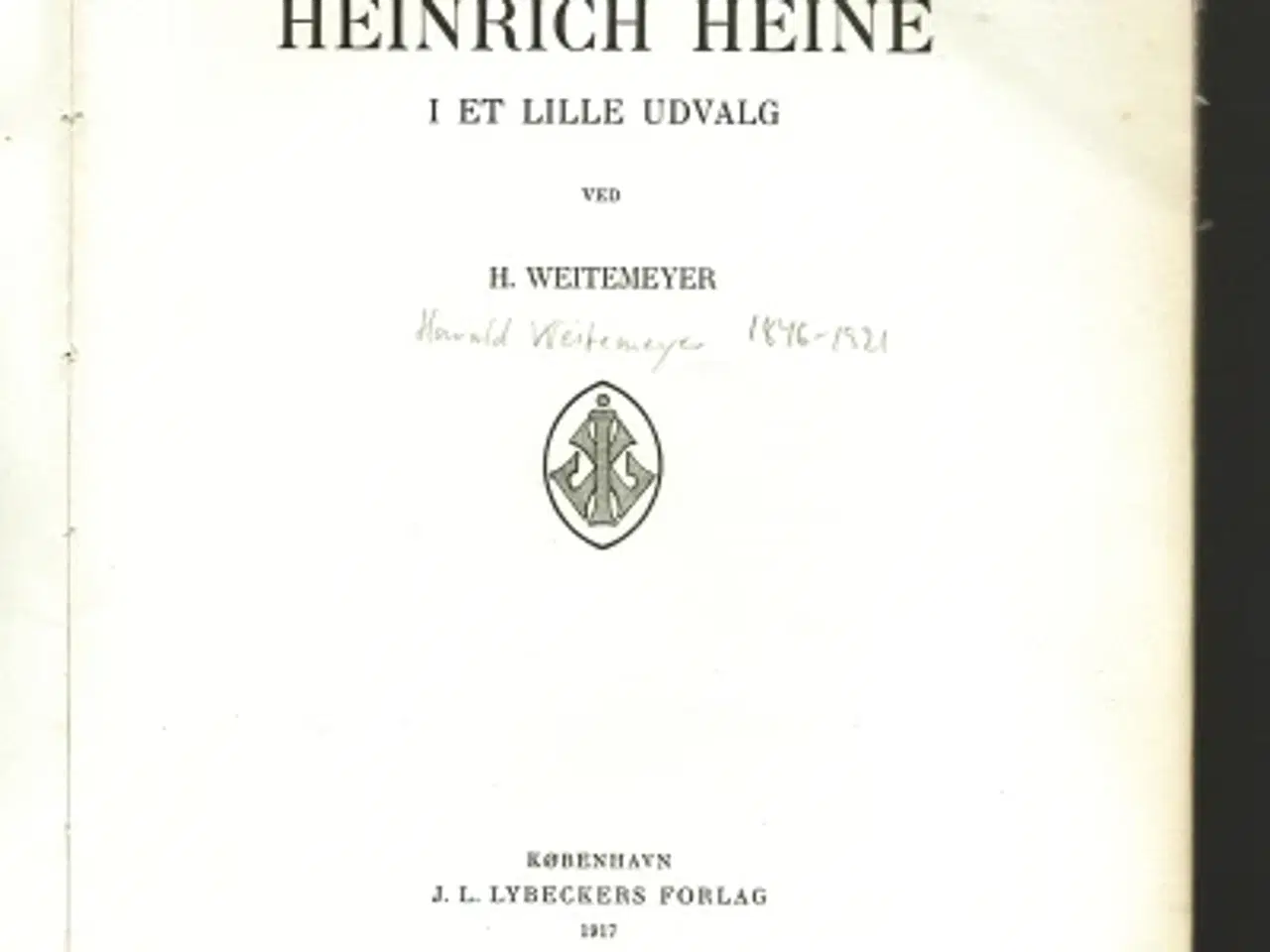 Billede 1 - Heinrich Heine: Et lille Udvalg
