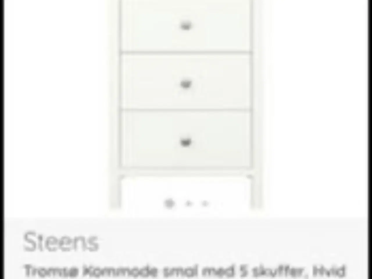 Billede 1 - Tromsø Kommode med 5 skuffer, hvid.