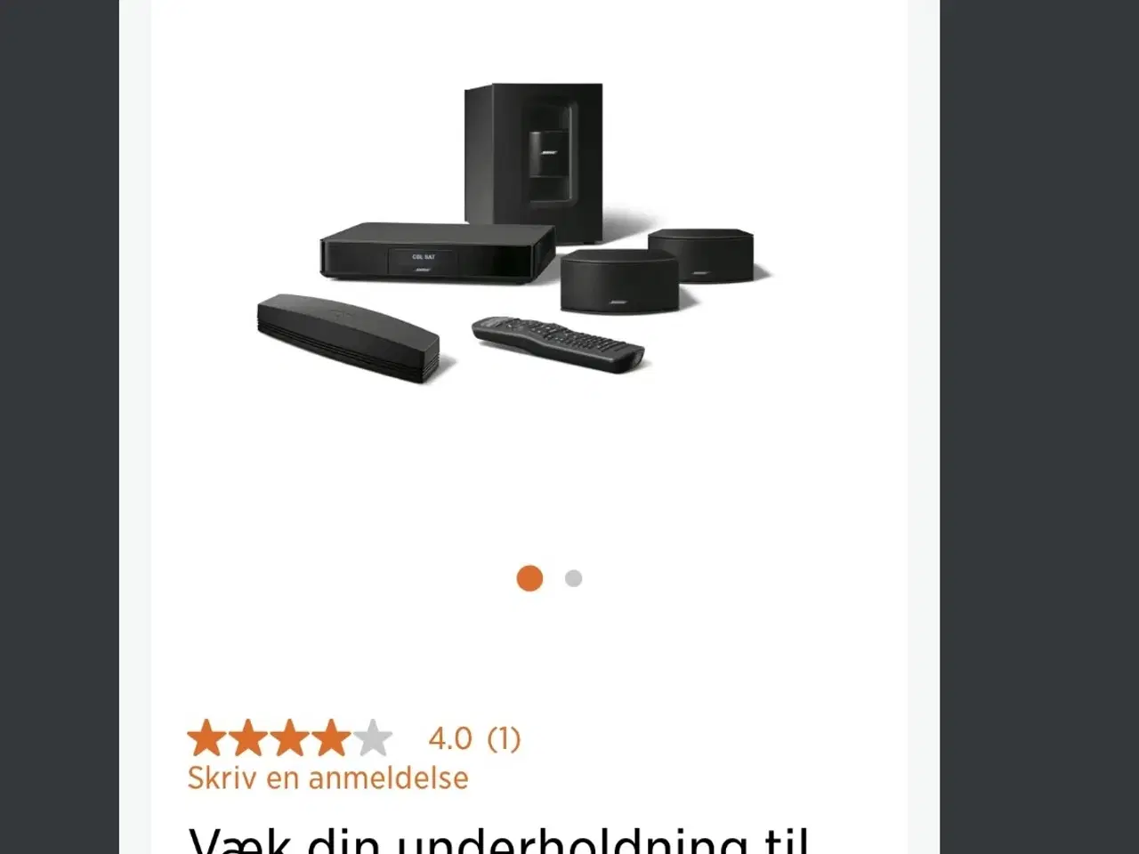 Billede 17 - Bose CineMate 220 er et 2.1 hjemmebiografsystem