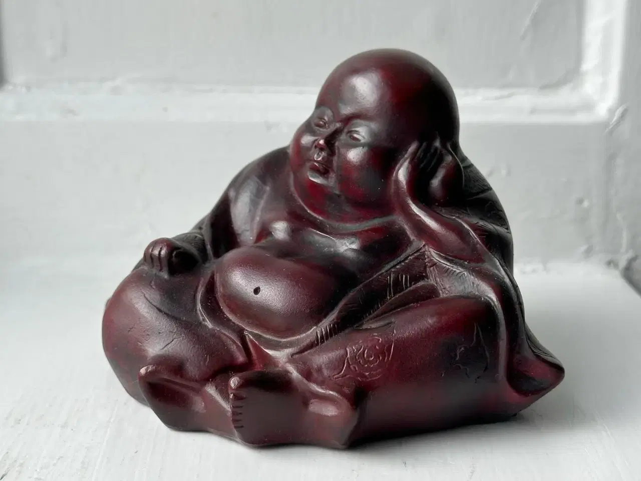Billede 3 - Buddhafigur, rødbrun