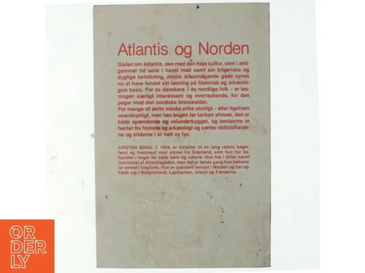 Billede 3 - Atlantis og norden af Kirsten Bang (bog)
