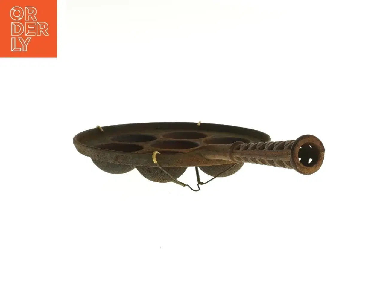 Billede 2 - Antik æbleskivepande (str. Ø 24,5 cm)