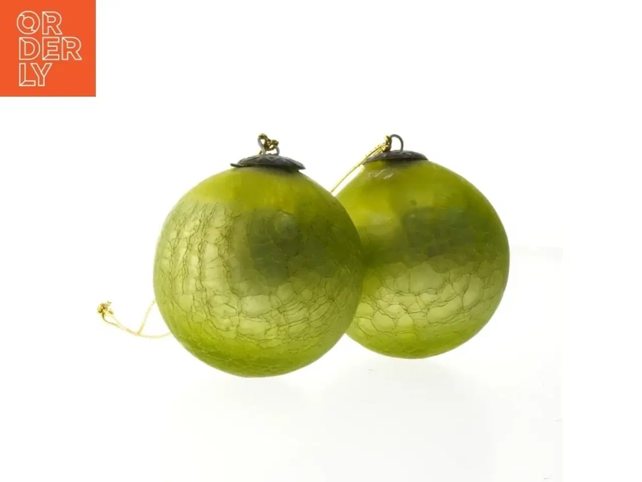 Billede 1 - Grønne glaskugler (str. Ø 10,5 cm)