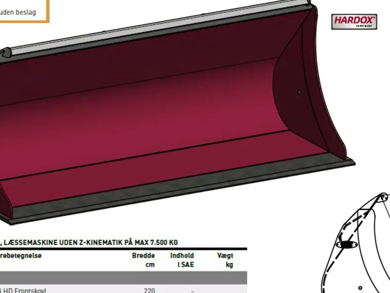Billede 3 - JST - - - RG HD frontskovl 220-260 cm.