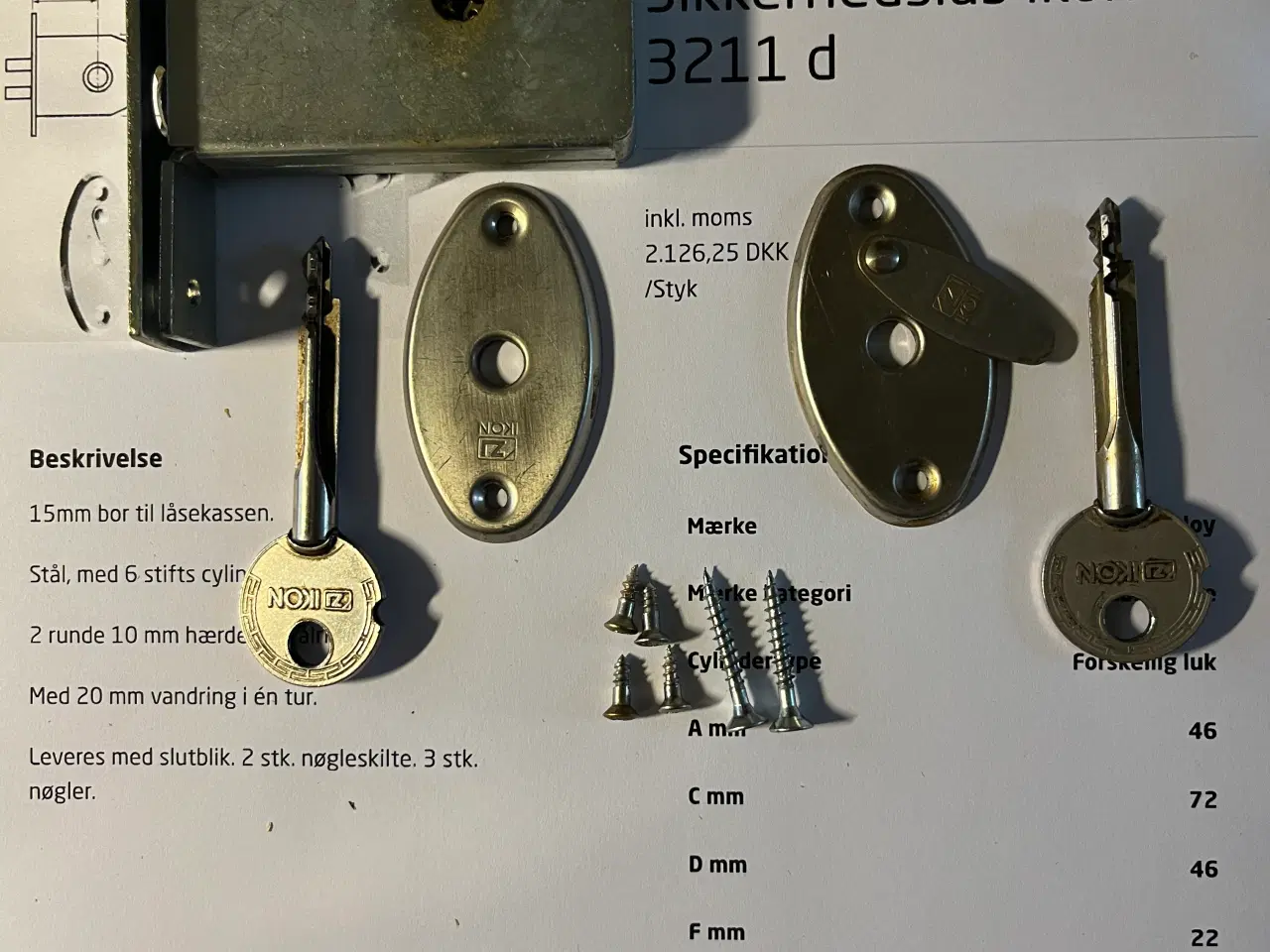 Billede 1 - Zeis Sikkerhedslås.