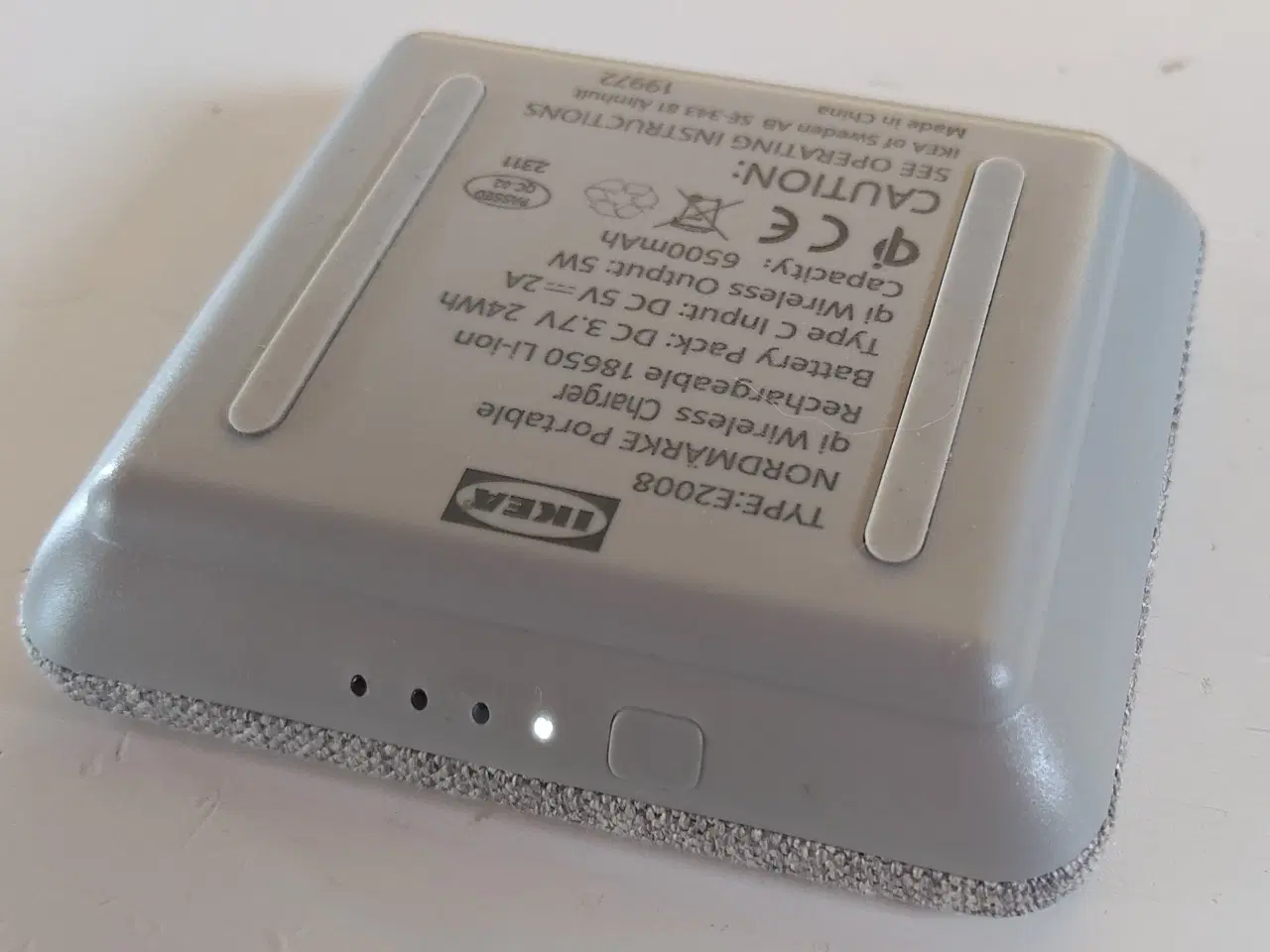 Billede 2 - IKEA NORDMÄRKE transportabel trådløs (qi)powerbank