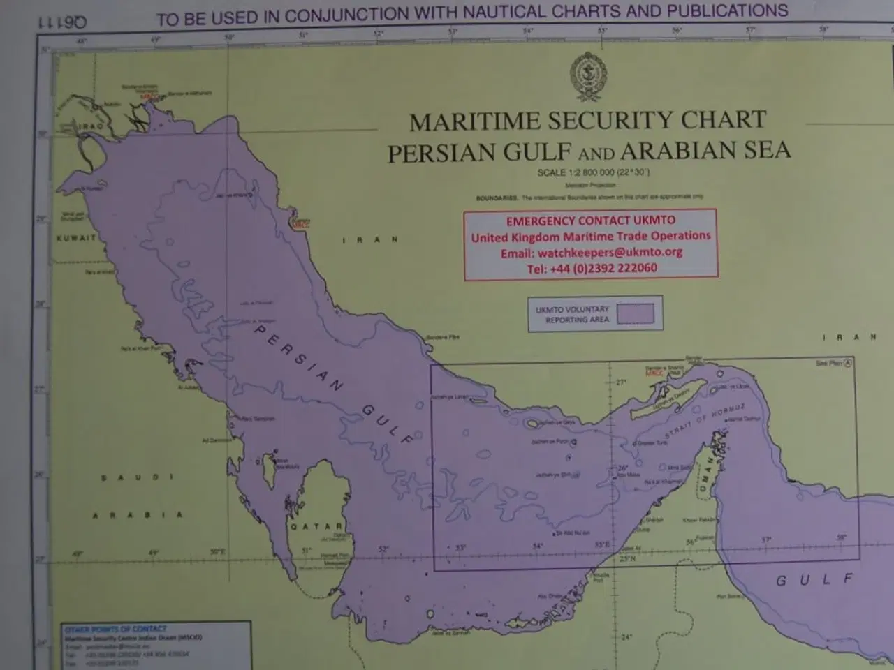 Billede 2 - BA Søkort Maritme Security Chart Persian Gulf & Ar
