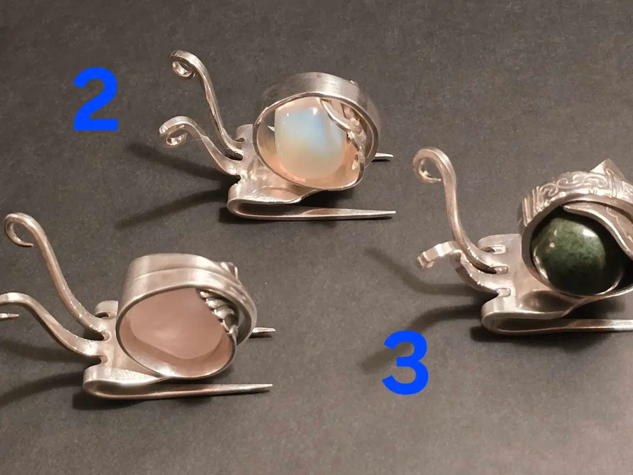 Billede 1 - Snegl i totårnet sølv 