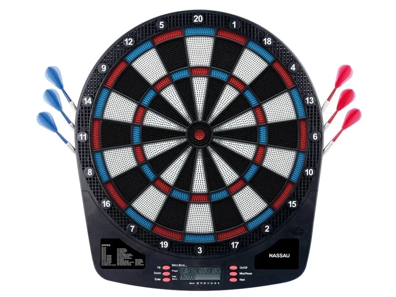 Billede 1 - Elektronisk dartspil. Inkl. 6 pile og 24 stk. ekstra spidser.