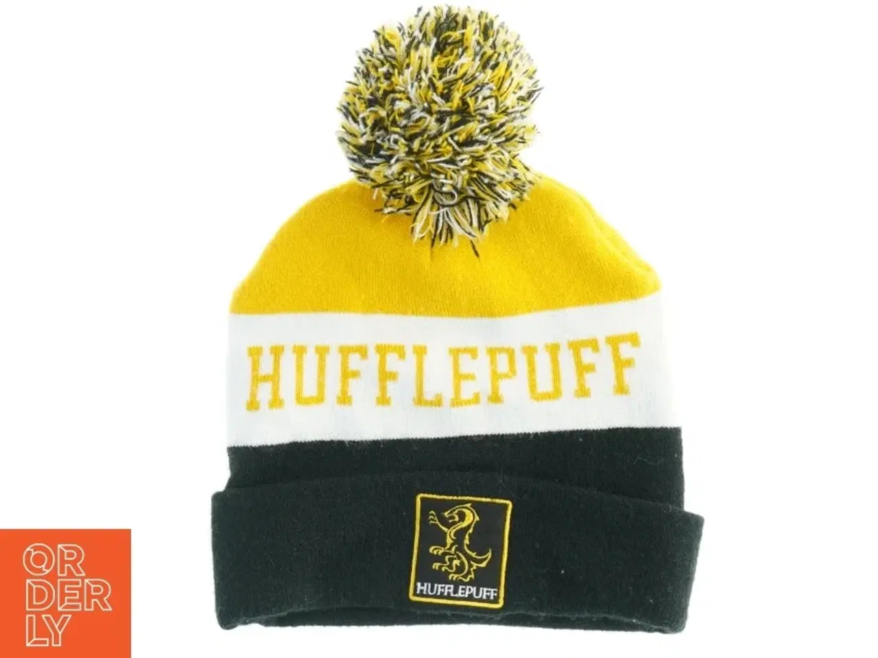 Billede 1 - Hufflepuff hue med kvast fra Harry Potter (str. Ø 23 cm)