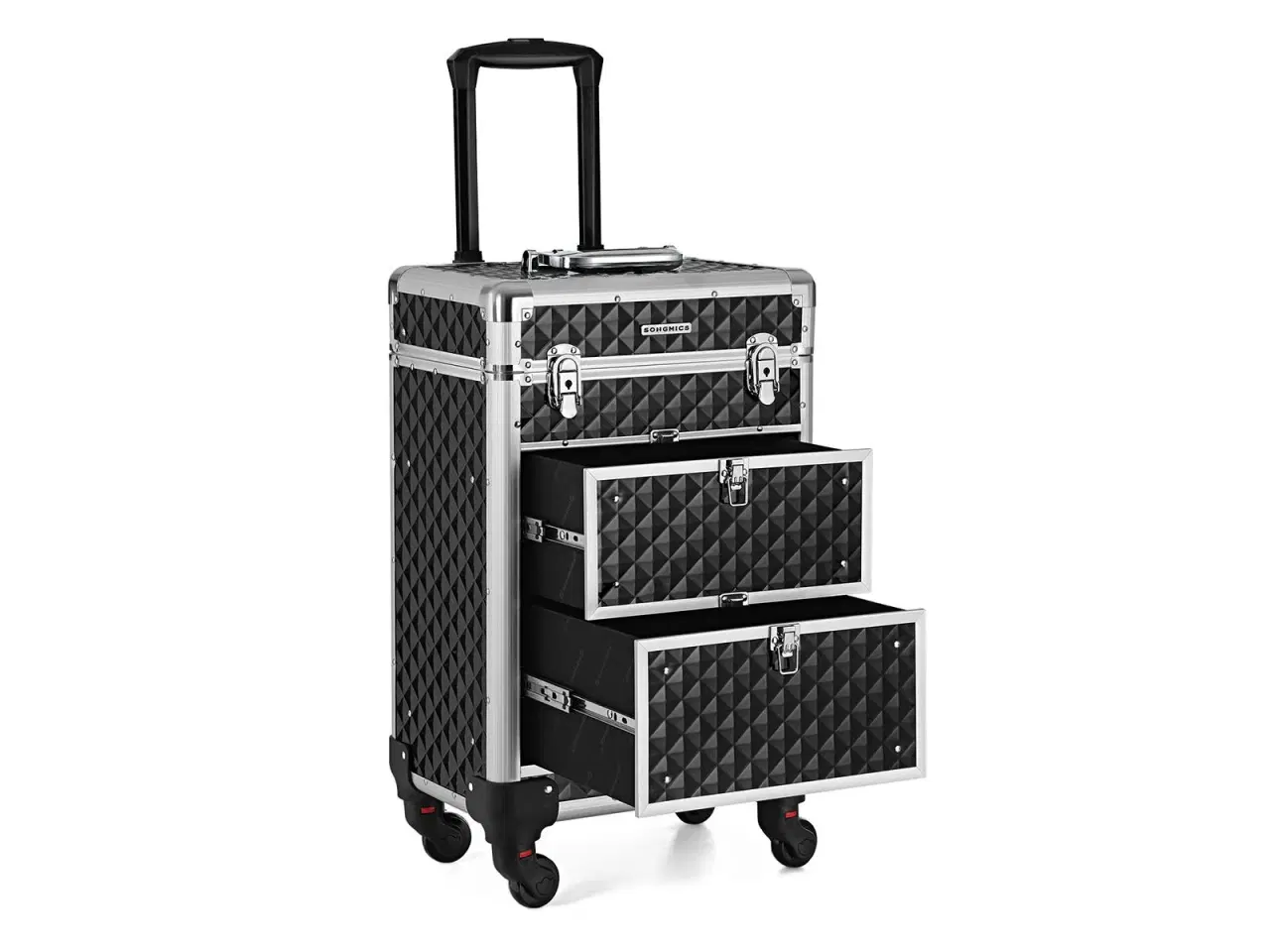 Billede 1 - Makeupkuffert på hjul låsbar, sort, 34 × 24 × 57 cm