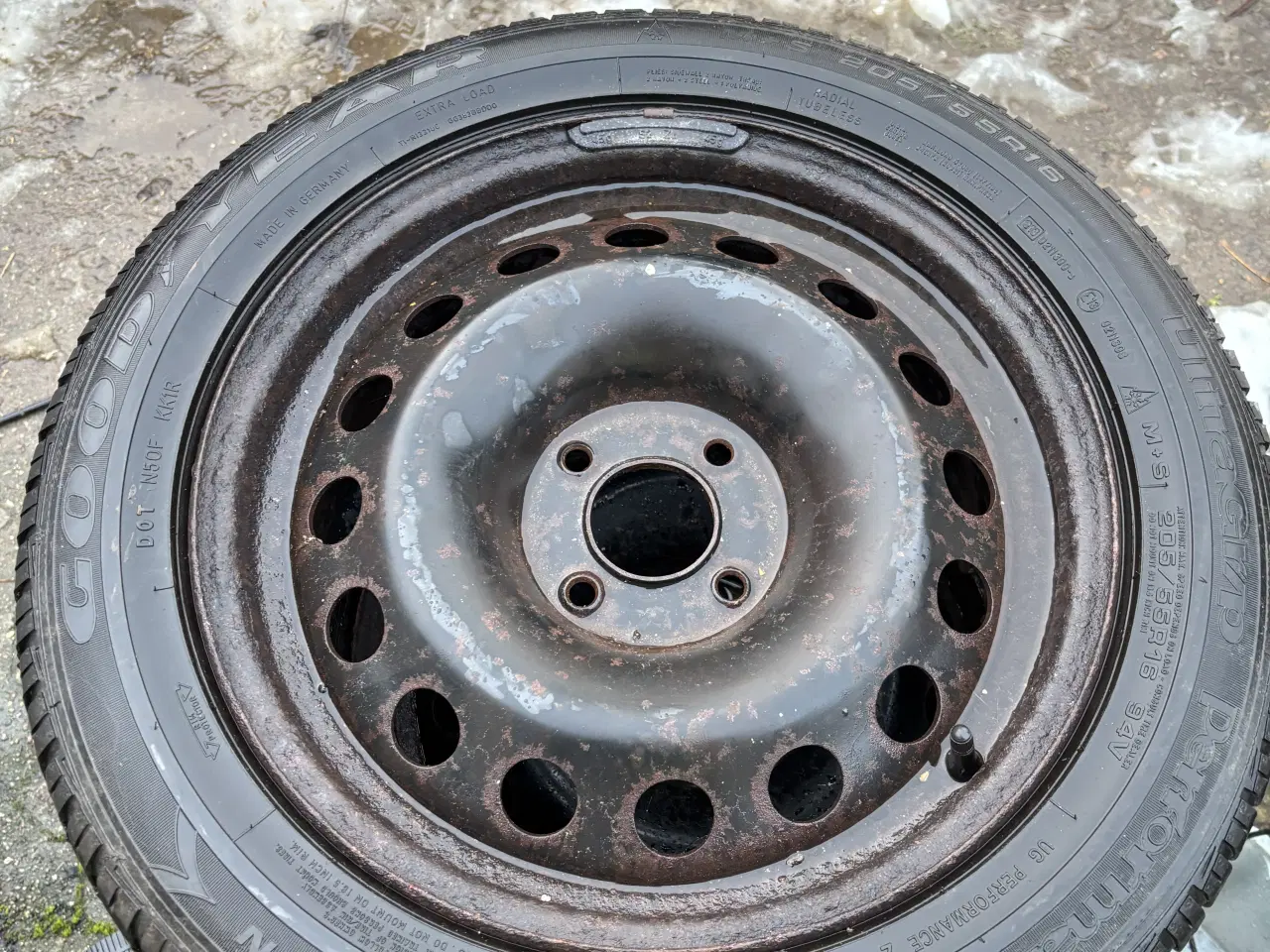 Billede 1 - Citroen C4 vinterdæk på stålfælge