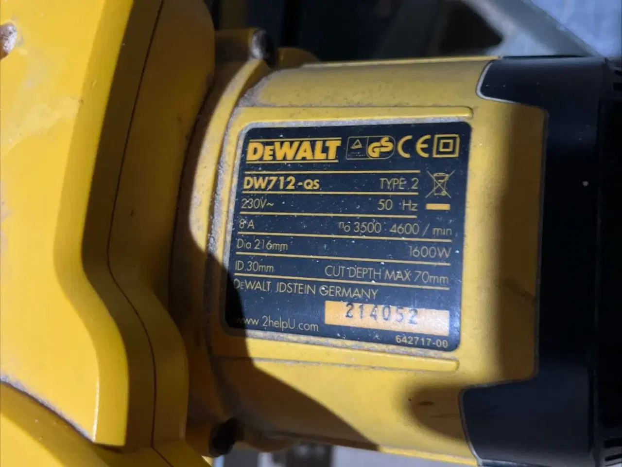 Billede 3 - DeWALT DW712-QS kapsav geringssav