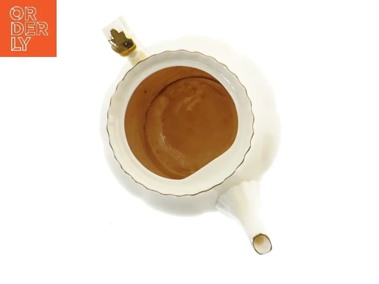 Billede 4 - Porcelæns tekande med guld kant fra Royal Albert (str. Ø 16x20 cm)