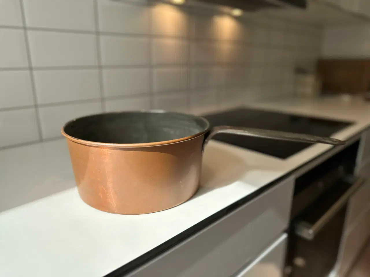 Billede 1 - Kobbergryde med håndtag på hele 5 liter