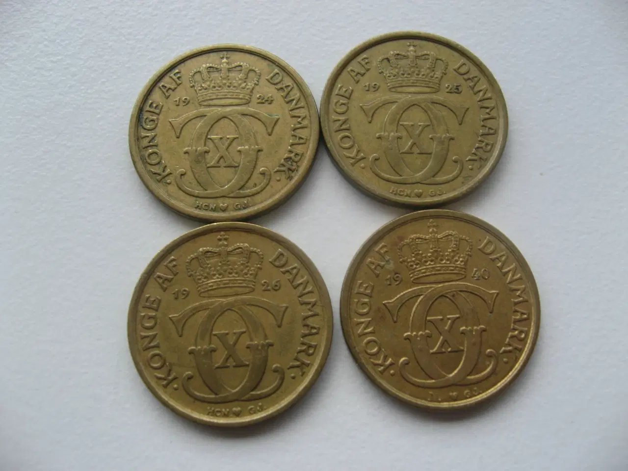 Billede 1 - Flot sæt 1/2 kr 1924,25,26,40 Samlet pris