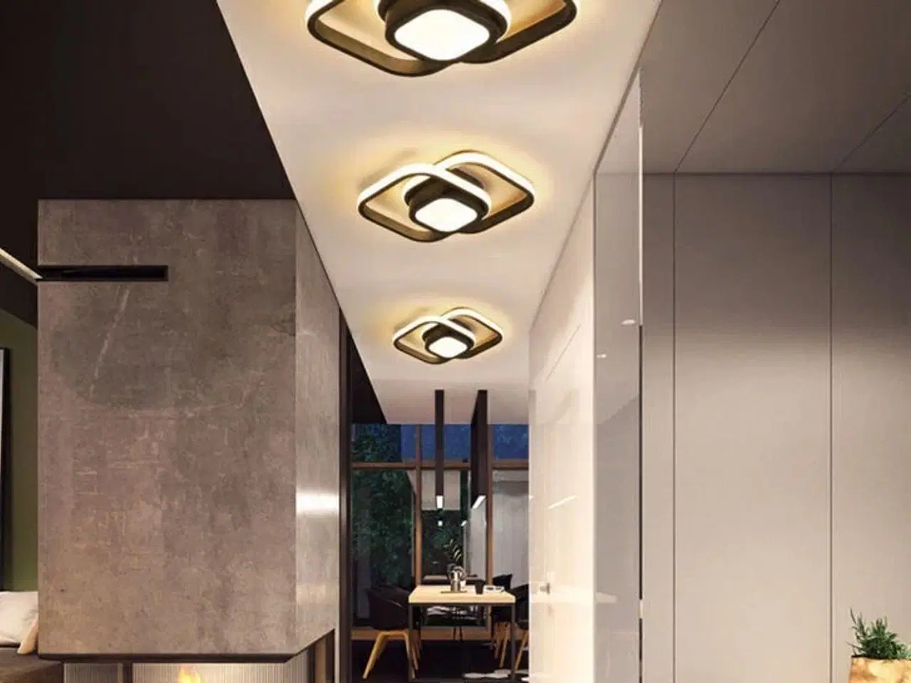 Billede 2 - 2 stk. Aurora Prestige Loftlampe firkantet 36W