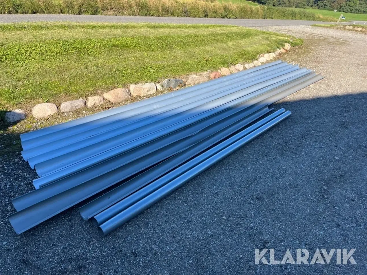 Billede 1 - Tagrender Plasmo Alu zink 9 stk