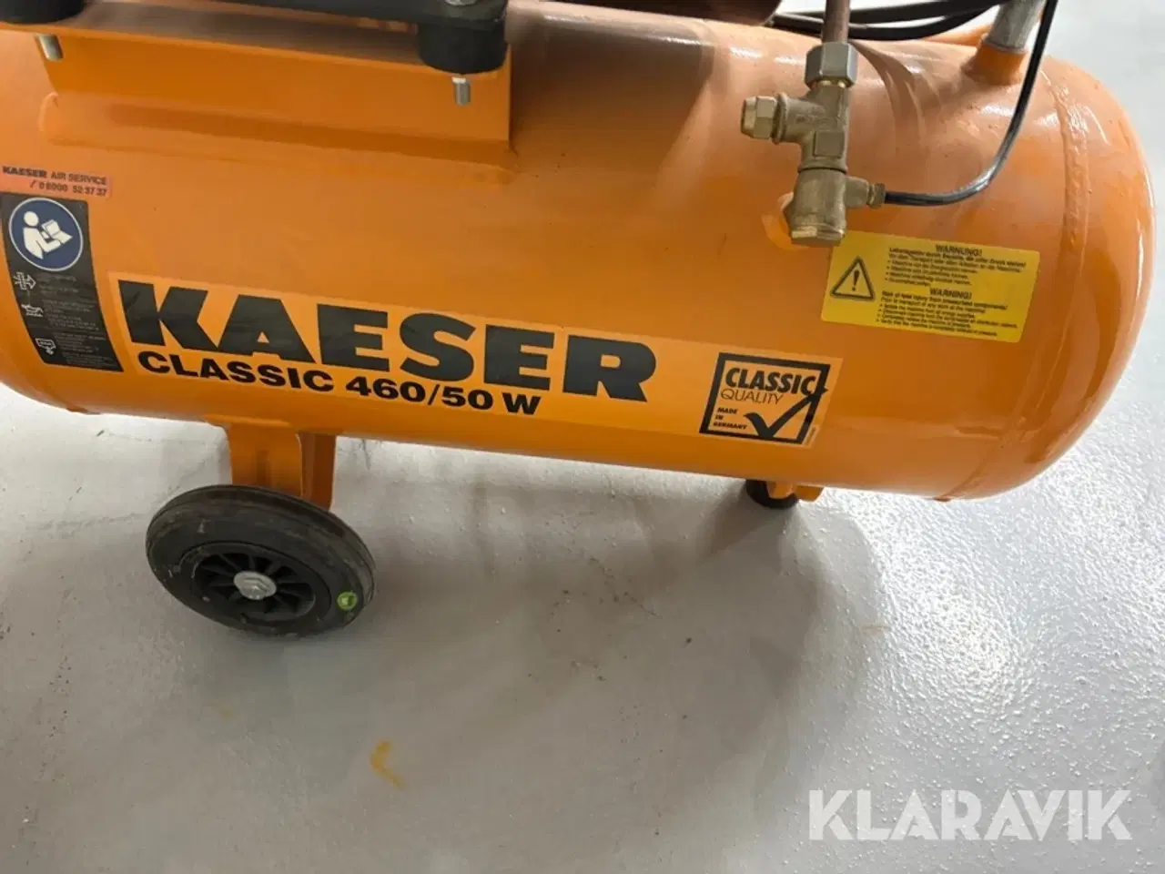 Billede 7 - Kompressor Kaeser Classic 460/50w med slangeoprul, luftnøgle og ledningsoprul.