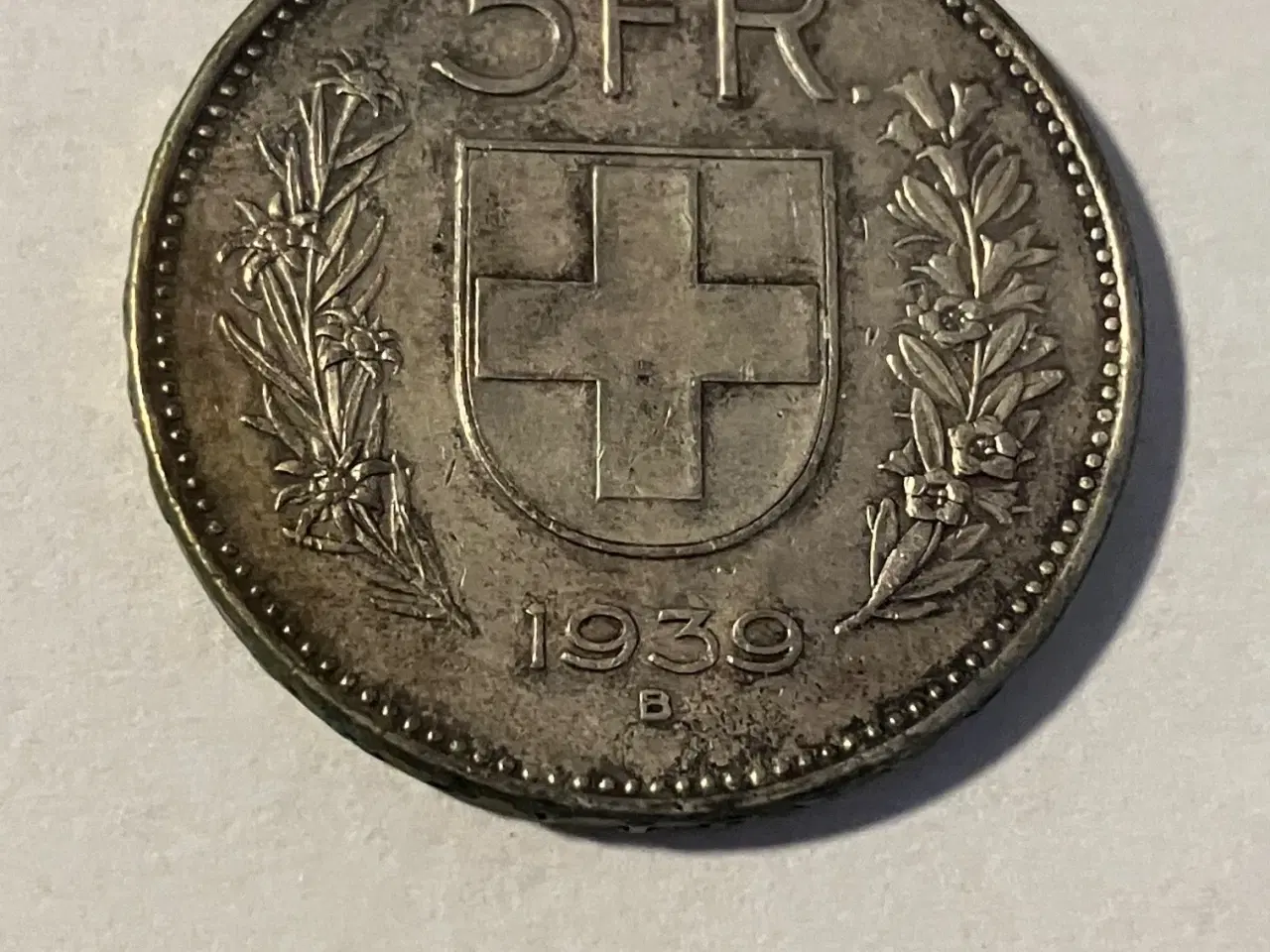 Billede 1 - 5 Francs 1939 B Switzerland