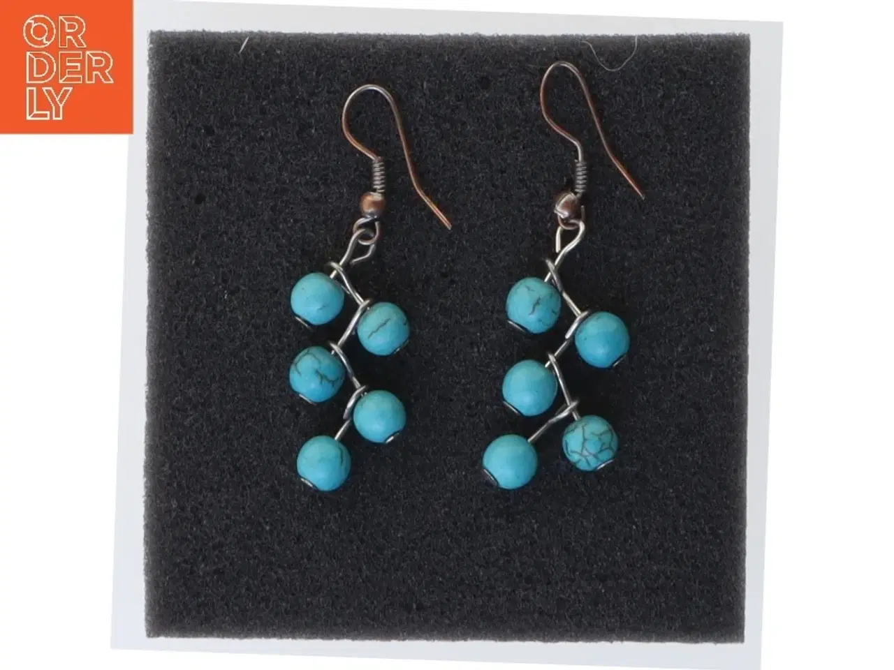 Billede 1 - Turkis øreringe