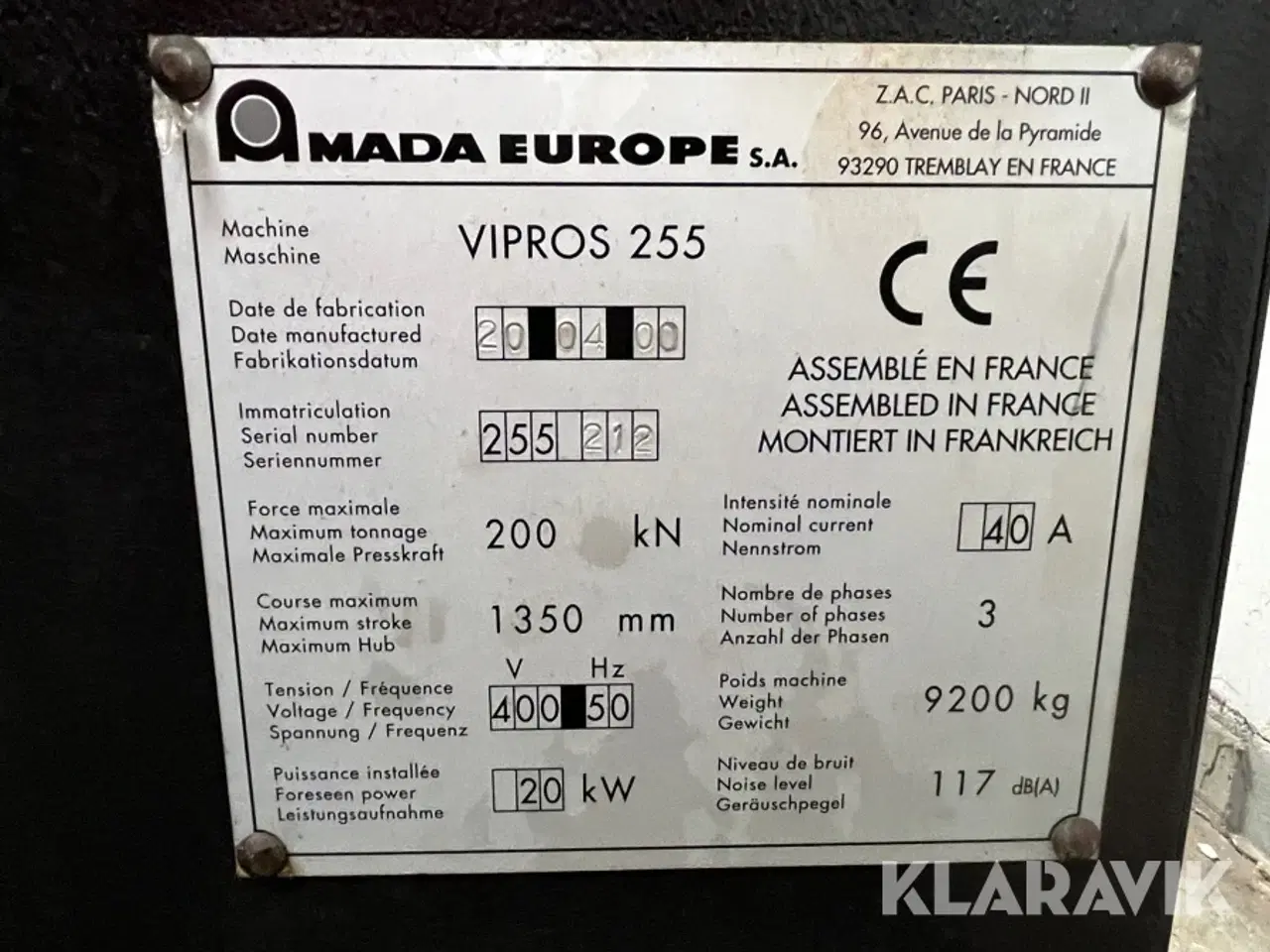 Billede 5 - Revolverstanser Amada Vipros 255