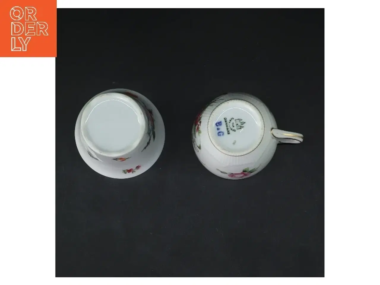 Billede 2 - Blomstermotiver kaffekopper fra B&G (str. Ø 7,5 & 8 cm)